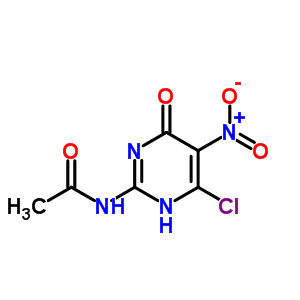 N-(6-chloro-5-nitro-4-oxo-1,4-dihydropyrimidin-2-yl)acetamide Structure,51471-45-5Structure