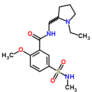 N-((1-ethyl-2-pyrrolidinyl)methyl)-2-methoxy-5-((methylamino)sulfonyl)benzamide Structure,51489-20-4Structure