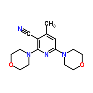 3-Pyridinecarbonitrile, 4-methyl-2,6-di-4-morpholinyl- Structure,51560-95-3Structure