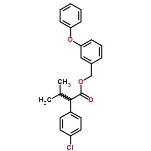 Benzeneacetic acid,4-chloro-a-(1-methylethyl)-,(3-phenoxyphenyl)methyl ester Structure,51630-33-2Structure