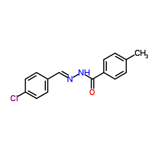 P-toluic acid n2-(4-chlorobenzylidene) hydrazide Structure,51771-25-6Structure