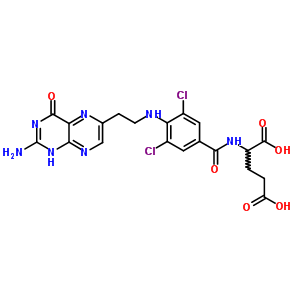 (2R)-2-[[4-[2-(2-amino-4-oxo-1h-pteridin-6-yl)ethylamino]-3,5-dichloro-benzoyl ]amino]pentanedioic acid Structure,51865-65-7Structure