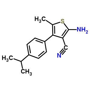 2-Amino-4-(4-isopropylphenyl)-5-methylthiophene-3-carbonitrile Structure,519016-80-9Structure