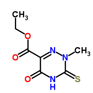 Ethyl 2-methyl-5-oxo-3-sulfanylidene-1,2,4-triazine-6-carboxylate Structure,51942-83-7Structure