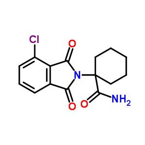 1-(4-Chloro-1,3-dihydro-1,3-dioxo-2h-isoindole-2-yl)cyclohexanecarboxamide Structure,51971-67-6Structure