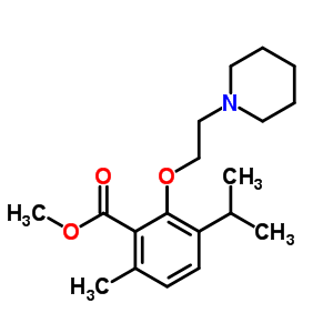 3-(2-Piperidinoethoxy)-p-cymene-2-carboxylic acid methyl ester Structure,52073-26-4Structure