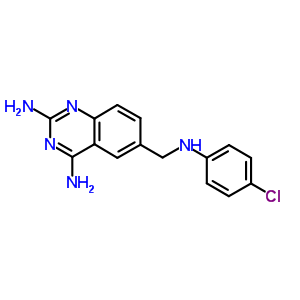 6-[[(4-Chlorophenyl)amino]methyl]quinazoline-2,4-diamine Structure,52128-05-9Structure