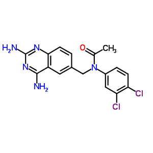 N-[(2,4-diaminoquinazolin-6-yl)methyl]-n-(3,4-dichlorophenyl)acetamide Structure,52128-26-4Structure