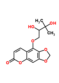 5-[(2,3-Dihydroxy-3-methylbutyl)oxy]-8h-1,3-dioxolo[4,5-h][1]benzopyran-8-one Structure,52146-70-0Structure