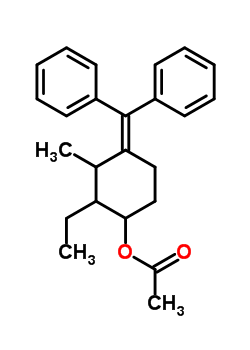 4-(Diphenylmethylene)-2-ethyl-3-methylcyclohexanol acetate Structure,52236-34-7Structure