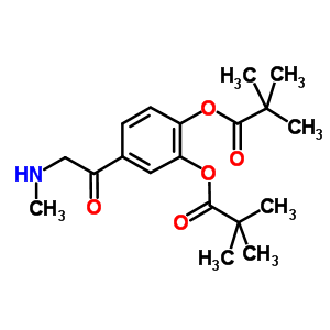 2-(2,2-Dimethyl-propionyloxy)-5-(2-methylamino-acetyl)-phenyl 2,2-dimethyl-propionate Structure,52245-00-8Structure