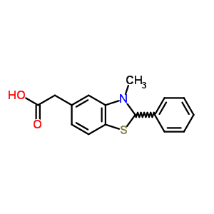 2,3-Dihydro-3-methyl-2-phenyl-5-benzothiazoleacetic acid Structure,52321-51-4Structure