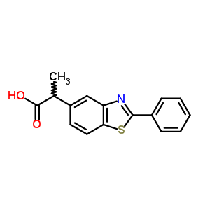 α-methyl-2-phenyl-5-benzothiazoleacetic acid Structure,52321-65-0Structure