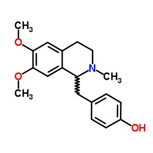 4-[[(1R)-6,7-dimethoxy-2-methyl-3,4-dihydro-1h-isoquinolin-1-yl]methyl]phenol Structure,524-20-9Structure