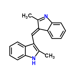 2-Methyl-3-[(2-methyl-1h-indol-3-yl)methylidene]indole Structure,525-58-6Structure