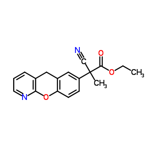 Alfa-methyl-alfa-cyano-5h-[1] benzopyrano [2,3-b] pyridine-7-acetic acid ethyl ester Structure,52549-16-3Structure