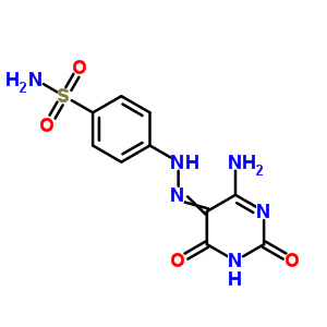 Benzenesulfonamide,4-[2-(6-amino-1,2,3,4-tetrahydro-2,4-dioxo-5-pyrimidinyl)diazenyl]- Structure,52551-02-7Structure