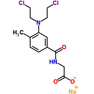 N-[3-bis(2-chloroethyl)amino-4-methylbenzoyl ]glycine sodium salt Structure,52616-26-9Structure