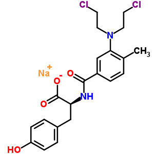 N-[3-[bis(2-chloroethyl)amino]-4-methylbenzoyl ]-l-tyrosine sodium salt Structure,52616-30-5Structure