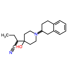 4-(1-Cyanopropyl)-1-(1,2,3,4-tetrahydronaphthalen-2-yl)piperidin-4-ol Structure,52664-17-2Structure