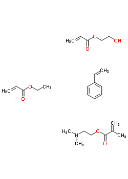 2-Methyl-2-propenoic acid 2-(dimethylamino)ethyl ester polymer with ethenylbenzene, ethyl 2-propenoate and 2-hydroxyethyl 2-propenoate Structure,52722-05-1Structure