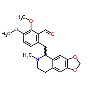 (+)-2,3-Dimethoxy-6-[[(5r)-5,6,7,8-tetrahydro-6-methyl-1,3-dioxolo[4,5-g]isoquinoline-5-yl ]methyl ]benzaldehyde Structure,52801-27-1Structure