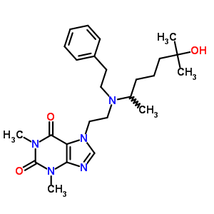 7-[2-[4,5-Dimethyl-5-hydroxyhexyl (phenethyl)amino]ethyl ]-3,7-dihydro-1,3-dimethyl-1h-purine-2,6-dione Structure,52943-54-1Structure