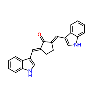 2,5-Bis[(e)-1H-indol-3-ylmethylidene]cyclopentanone Structure,53013-59-5Structure