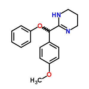 3,4,5,6-Tetrahydro-2-(4-methoxy-α-phenoxybenzyl)pyrimidine Structure,53036-61-6Structure