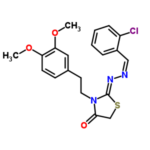 2-Chlorobenzaldehyde [3-[2-(3,4-dimethoxyphenyl)ethyl ]-4-oxothiazolidin-2-ylidene]hydrazone Structure,53068-36-3Structure