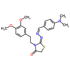 4-(Dimethylamino)benzaldehyde [3-[2-(3,4-dimethoxyphenyl)ethyl ]-4-oxothiazolidin-2-ylidene]hydrazone Structure,53068-43-2Structure