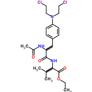 L-valine, n-[n-acetyl-4-[bis (2-chloroethyl)amino]-l-phenyl-alanyl]-, ethyl ester Structure,531-77-1Structure