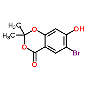 6-Bromo-7-hydroxy-2,2-dimethyl-benzo[1,3]dioxin-4-one Structure,531501-41-4Structure