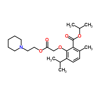 (2-Isopropoxycarbonyl-6-isopropyl-3-methylphenoxy)acetic acid 2-piperidinoethyl ester Structure,53206-78-3Structure