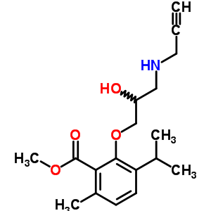 3-[2-Hydroxy-3-(2-propynylamino)propoxy]-p-cymene-2-carboxylic acid methyl ester Structure,53206-81-8Structure