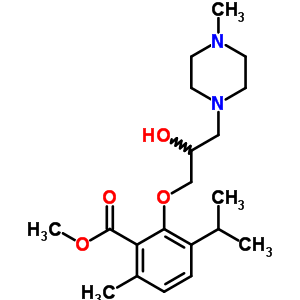 3-[2-Hydroxy-3-(4-methyl-1-piperazinyl)propoxy]-p-cymene-2-carboxylic acid methyl ester Structure,53206-85-2Structure