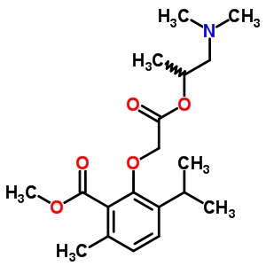 (6-Isopropyl-2-methoxycarbonyl-3-methylphenoxy)acetic acid 2-dimethylamino-1-methylethyl ester Structure,53206-86-3Structure