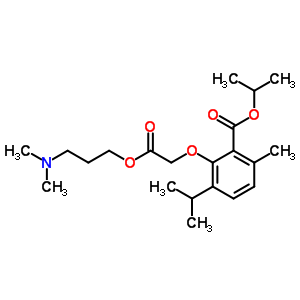 (2-Isopropoxycarbonyl-6-isopropyl-3-methylphenoxy)acetic acid 3-(dimethylamino)propyl ester Structure,53206-93-2Structure