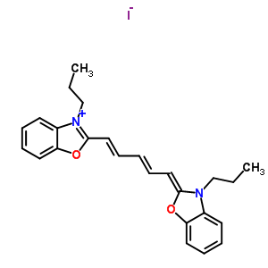 3-Propyl-2-[5-(3-propyl-2(3h)-benzoxazolylidene)-1,3-pentadien-1-yl]-benzoxazolium iodide Structure,53213-90-4Structure