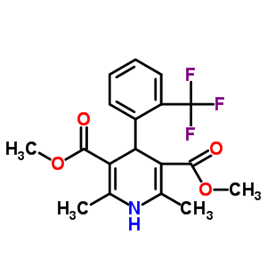 1,4-Dihydro-2,6-dimethyl-4-[o-(trifluoromethyl)phenyl ]-3,5-pyridinedicarboxylic acid dimethyl ester Structure,53219-40-2Structure