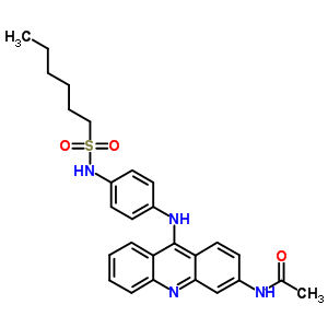 N-[4-[(3-acetylamino-9-acridinyl)amino]phenyl ]-1-hexanesulfonamide Structure,53222-05-2Structure