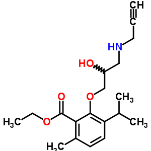 3-[2-Hydroxy-3-(2-propynylamino)propoxy]-p-cymene-2-carboxylic acid ethyl ester Structure,53251-80-2Structure