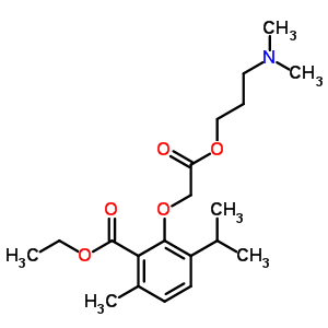 3-Isopropyl-6-methyl-2-(3-dimethylaminopropyloxycarbonylmethoxy)benzoic acid ethyl ester Structure,53251-82-4Structure