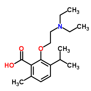 3-(2-Diethylaminoethoxy)-p-cymene-2-carboxylic acid Structure,53335-18-5Structure