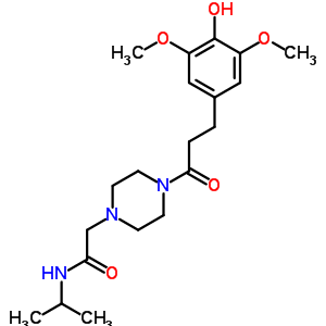 4-[3-(3,5-Dimethoxy-4-hydroxyphenyl)-1-oxopropyl ]-n-isopropyl-1-piperazineacetamide Structure,53335-22-1Structure