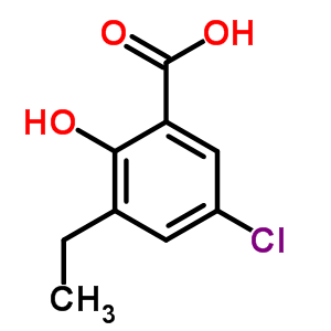 5-Chloro-3-ethyl-2-hydroxybenzoic acid Structure,53347-09-4Structure