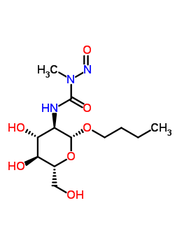 Butyl 2-deoxy-2-(3-methyl-3-nitrosoureido)-β-d-glucopyranoside Structure,53347-37-8Structure