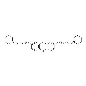 1,1’-[(9H-xanthene-2,7-diyl)bis(3-butene-4,1-diyl)]bispiperidine Structure,53353-55-2Structure