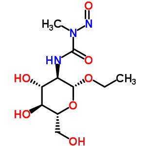 Ethyl 2-deoxy-2-(3-methyl-3-nitrosoureido)-β-d-glucopyranoside Structure,53428-84-5Structure