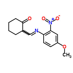 2-[(4-Methoxy-2-nitro-phenyl)iminomethyl]cyclohexan-1-one Structure,5349-43-9Structure